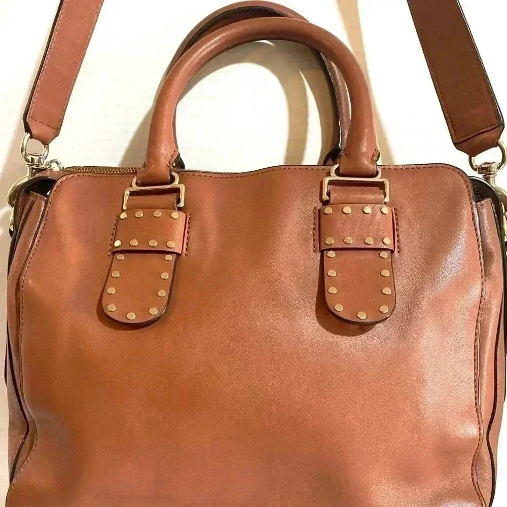 Rebecca Minkoff brown leather satchel handbag